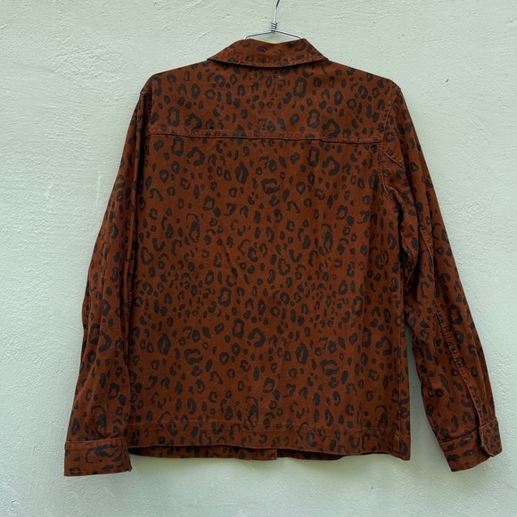 Universal Thread Rust Leopard Print Jacket - Picture 2 of 4